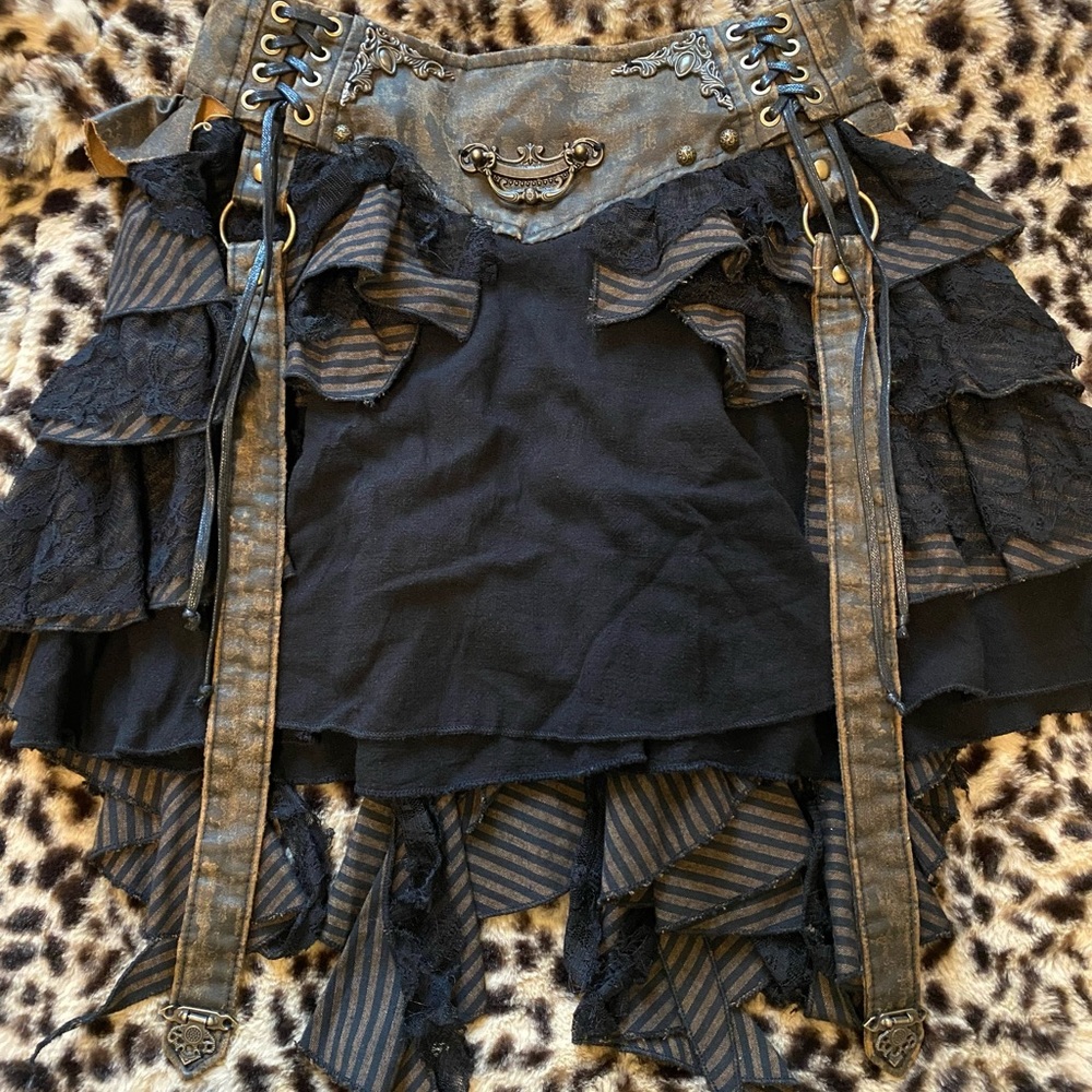 *SOLD* Devil Fashion 'Pendragon' Steampunk Waterfall Skirt